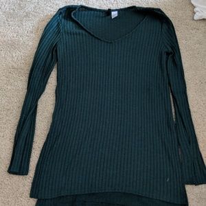 Green tunic sweater